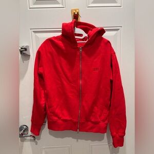 kith hoodie zip up red size XS
